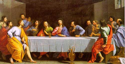 Painting Code#1148-Champaigne, Philippe de(France): The Last Supper