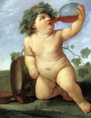 Painting Code#11548-Reni, Guido(Italy): Drinking Bacchus