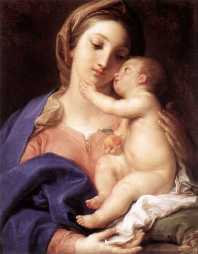 Painting Code#1159-Batoni, Pompeo: Madonna And Child