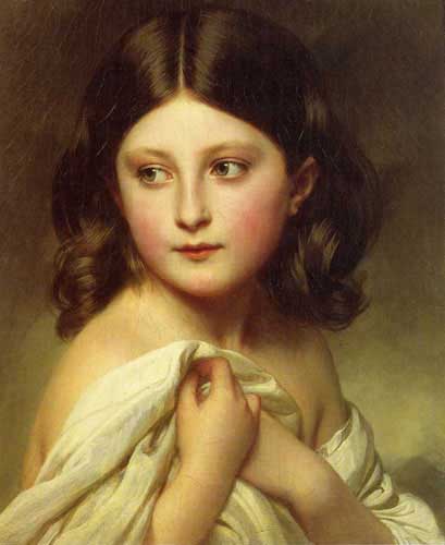 Painting Code#1160-Winterhalter, Franz Xavier: A Young Girl called Princess Charlotte