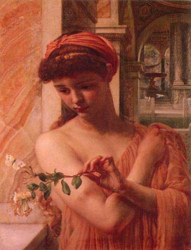 Painting Code#11743-Poynter, Edward John(England): Psyche in the temple of love