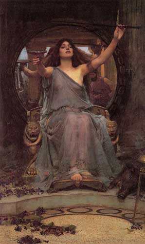 Painting Code#11906-Waterhouse, John William: Circe Offering the Cup to Ulysses