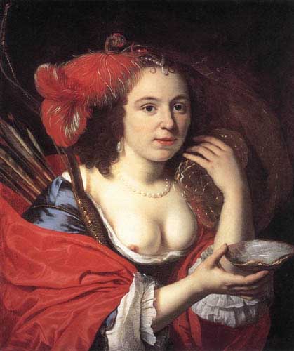 Painting Code#12078-Helst, Bartholomeus van der(Holland): Anna du Pire as Granida