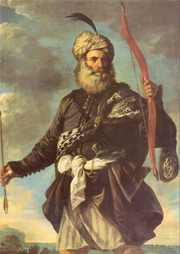 Painting Code#12138-Mola, Pier Francesco (Italy): Barbary Pirate with a Bow
