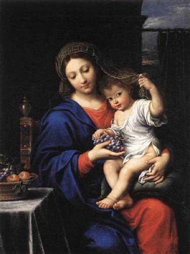 Painting Code#12159-Mignard, Pierre(France): The Virgin of the Grapes
