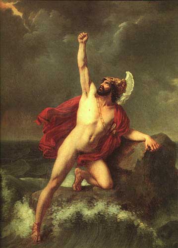 Painting Code#12161-Serrur, Henri Auguste Calixte Cesar: Death of Ajax