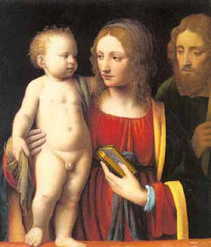 Painting Code#12198-Luini, Bernardino(Italy): The Holy Family