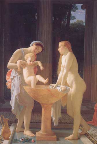 Painting Code#12245-Gleyre, Marc-Gabriel-Charles(Switzerland): The Bath