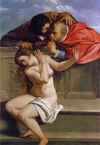 Painting Code#12314-Artemisia Gentileschi - Susanna and the Elders