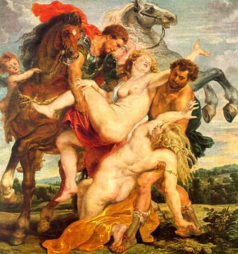 Painting Code#1235-Rubens, Peter Paul: The Rape of the Daughters of Leucippus