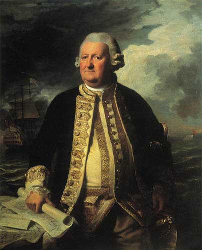 Painting Code#12396-Copley, John Singleton(USA) - Clark Gayton, Admiral of the White