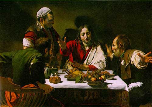 Painting Code#1260-Caravaggio, Michelangelo Merisi da: Supper at Emmaus