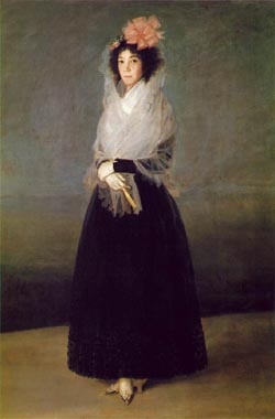 Painting Code#1266-Goya, Francisco: Portrait de la Comtesse del Carpio,Marquise de la Solana