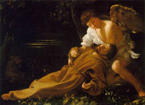 Painting Code#1271-Caravaggio, Michelangelo Merisi da: Saint Francis in Ecstasy