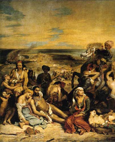 Painting Code#1275-Delacroix, Eugene: The Massacre of Chio