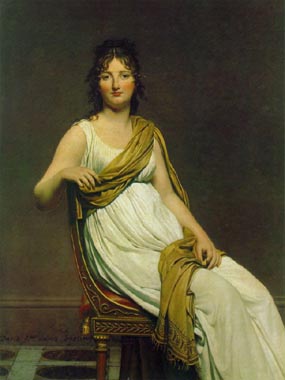 Painting Code#1305-David, Jacques-Louis: Portrait of Madame de Verninac, nee Henriette Delacroix, Sister of Eugene Delacroix