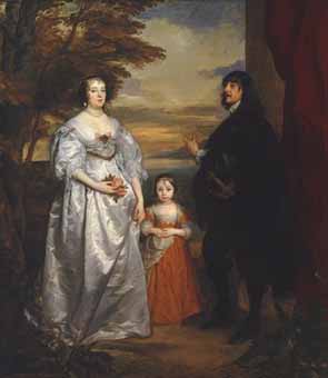 Painting Code#1350-Sir Anthony Van Dyck: James, Seventh Earl of Derby, His Lady and Child