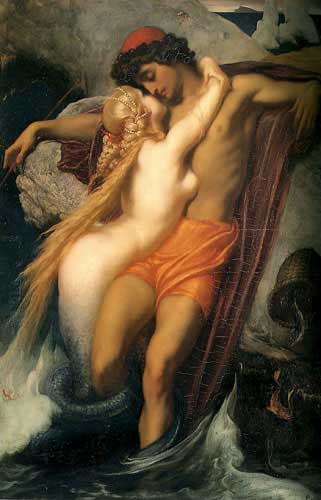Painting Code#1407-Leighton, Lord Frederick(England): The Fisherman and the Syren