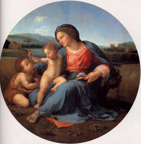 Painting Code#15025-Raphael - Madonna Alba