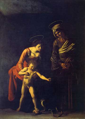 Painting Code#15112-Caravaggio, Michelangelo Merisi da - Madonna dei Palafrenieri