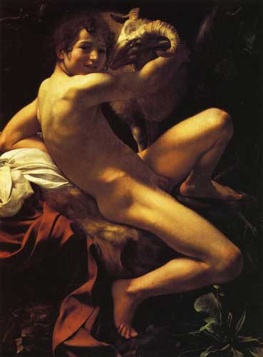 Painting Code#15116-Caravaggio, Michelangelo Merisi da - St. John the Baptist