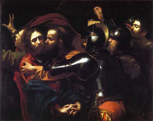 Painting Code#15117-Caravaggio, Michelangelo Merisi da - The Betrayal of Christ