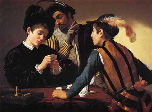 Painting Code#15118-Caravaggio, Michelangelo Merisi da - The Cardsharps (I Bari)