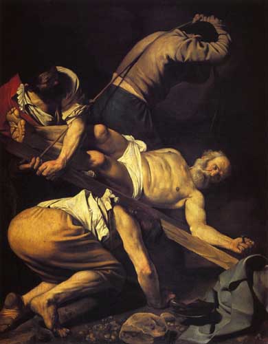 Painting Code#15120-Caravaggio, Michelangelo Merisi da - The Crucifixion of St Peter