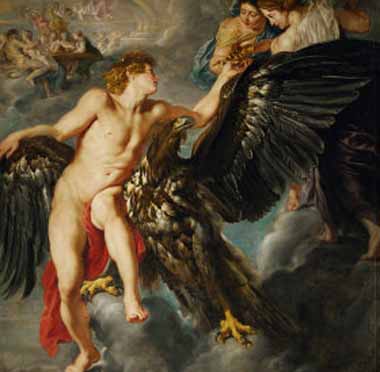 Painting Code#15211-Rubens, Peter Paul - Zeus and Ganymede