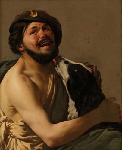 Painting Code#15213-Rubens, Peter Paul - A Bravo with his Dog