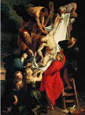 Painting Code#15215-Rubens, Peter Paul - Altar, Descent from the Cross, Central Panel