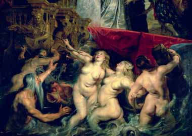 Painting Code#15233-Rubens, Peter Paul - The Medici Cycle, The Disembarkation of Marie de Medici at Marseilles