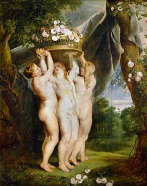 Painting Code#15238-Rubens, Peter Paul - The Three Graces 