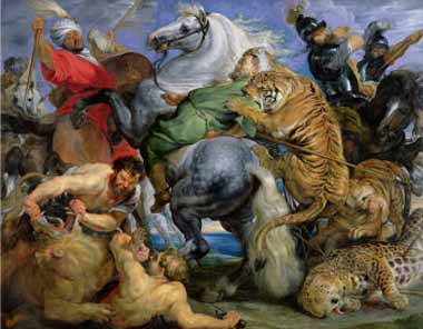 Painting Code#15239-Rubens, Peter Paul - The Tiger Hunt