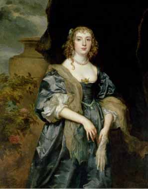 Painting Code#15263-Sir Anthony van Dyck - Anne Carr, Countess of Bedford