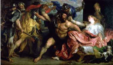 Painting Code#15279-Sir Anthony van Dyck - The Arrest of Samson