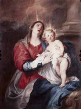 Painting Code#15283-Sir Anthony van Dyck - Virgin and Child 