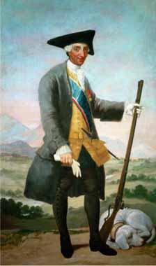 Painting Code#15288-Goya, Francisco - Carlos III (1716-1788) In Hunting Costume
