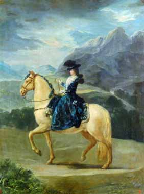 Painting Code#15289-Goya, Francisco - Equestrian Portrait of Maria Teresa De Vallabriga