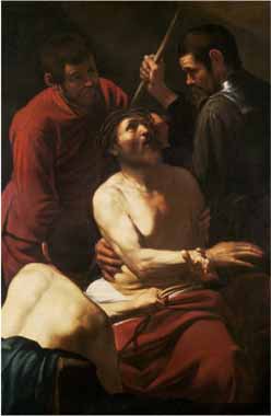 Painting Code#15324-Caravaggio, Michelangelo Merisi da - Christ Crowned by Thorns