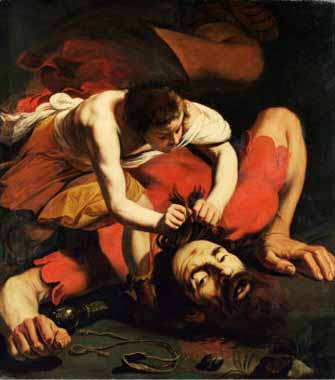 Painting Code#15325-Caravaggio, Michelangelo Merisi da - David with Goliath&#039;s Head