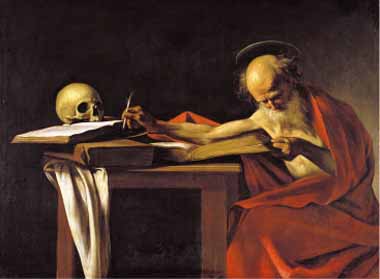 Painting Code#15331-Caravaggio, Michelangelo Merisi da - St. Jerome
