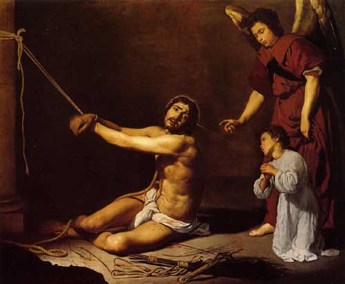 Painting Code#15350-Velazquez, Diego - Christ and the Christian Soul