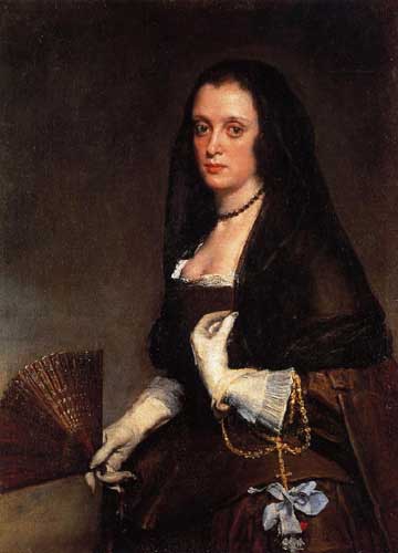 Painting Code#15362-Velazquez, Diego - Lady with a Fan