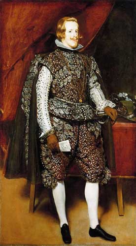 Painting Code#15369-Velazquez, Diego - Philip IV in Brown and Silver