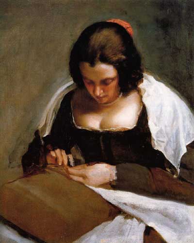 Painting Code#15386-Velazquez, Diego - The Needlewoman