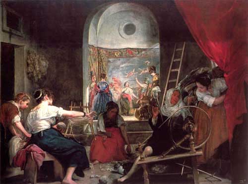 Painting Code#15387-Velazquez, Diego - The Spinners