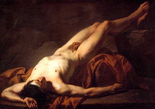 Painting Code#15427-David, Jacques-Louis - Male Nude known as Hector