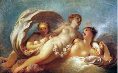 Painting Code#15480-Fragonard, Jean Honore - The Three Graces