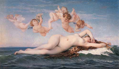 Painting Code#1667-Cabanel, Alexandre: The Birth of Venus